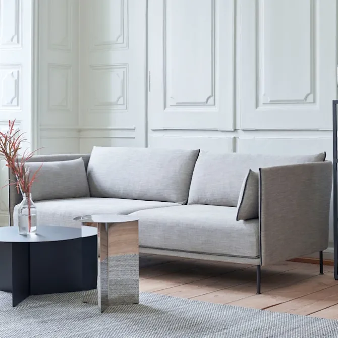 Silhouette 2-seters sofa Black Piping/Black