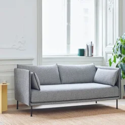 Silhouette 2-seters sofa Black Piping/Black