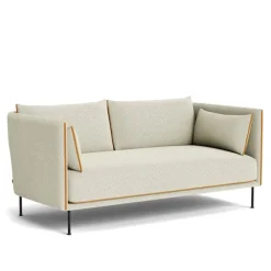 Silhouette 2-seters sofa Cognac Piping/Black