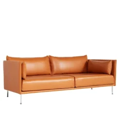 Silhouette 3-seters sofa Matching Piping/Chrome