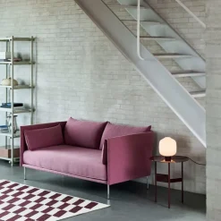 Silhouette 2-seters sofa Matching Piping/Chrome