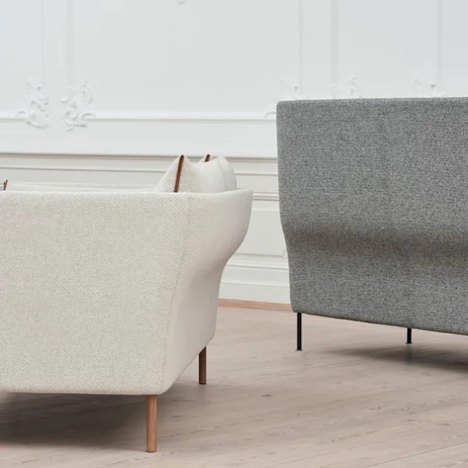 Silhouette 2-seters sofa Matching Piping/Oiled Oak