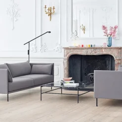 Silhouette 2-seters sofa Matching Piping/Oiled Oak