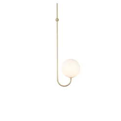 Single Angle Pendant Satin Brass