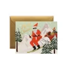 Skiing Santa Card