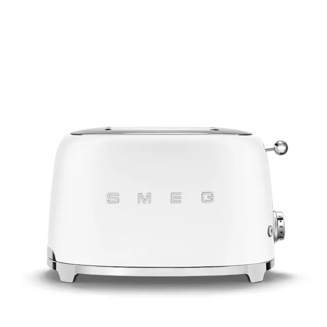 Smeg 2 Slice Toaster Matt White