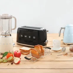 Smeg Toaster 4 Slices Black