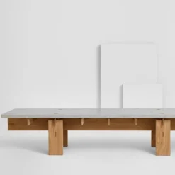 Sofabord V.Lf.02 160 cm - Eik/Kalkstein