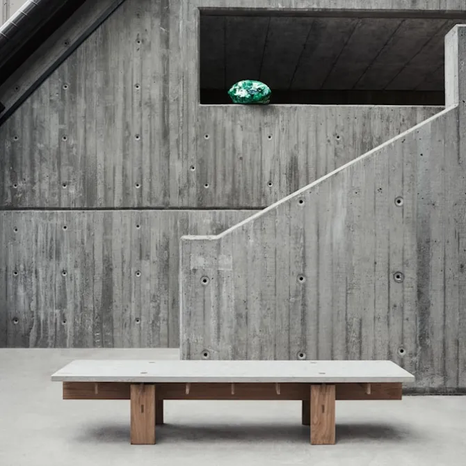 Sofabord V.Lf.02 160 cm - Eik/Kalkstein