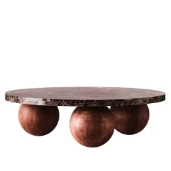 Sphere Sofa Table Round Dark Emperador