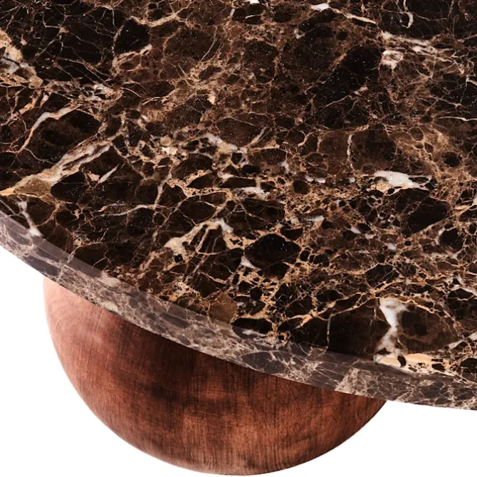 Sphere Sofa Table Round Dark Emperador