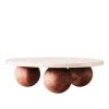 Sphere Sofa Table Round Travertino