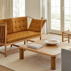Spoke-Back 2-seter svartlakkert eik