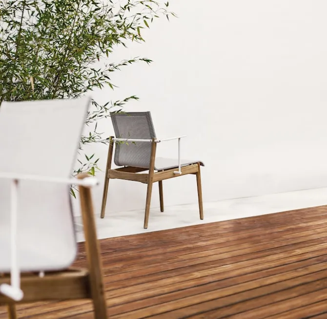 Sway Teak Stacking Armchair