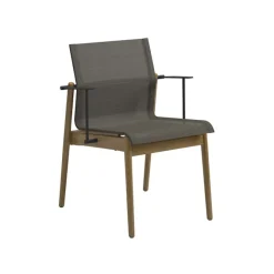 Sway Teak Stacking Chair with Arms