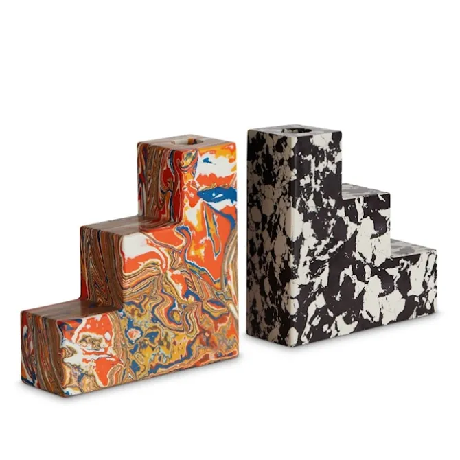 Swirl Stepped Bookends