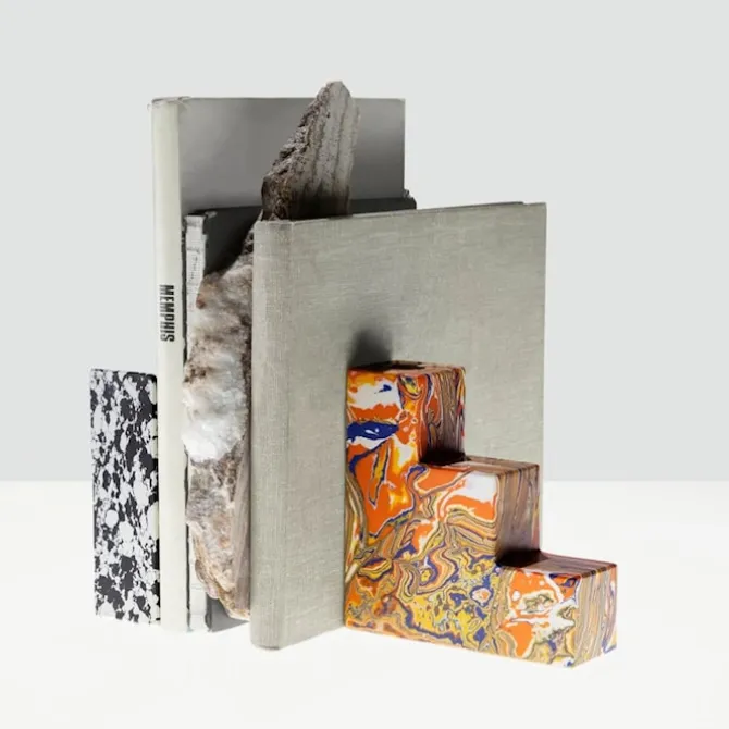 Swirl Stepped Bookends