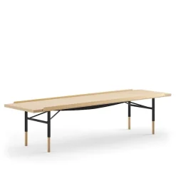 Table Bench Medium med mässingskanter