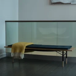 Table Bench Small med mässingskanter