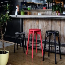 Tattoo Bar Stool Carved
