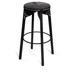 Tattoo Bar Stool Carved