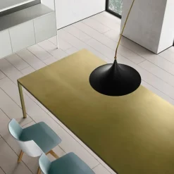 Tense Material Table Carbonized Wood