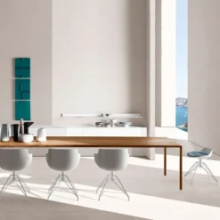 Tense Material Table Carbonized Wood