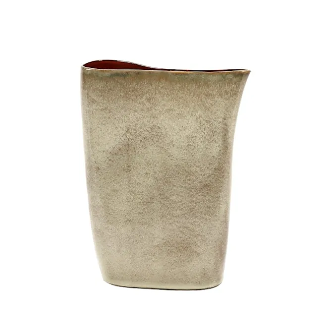 Terres De Reves Vase High Misty Grey Rusty