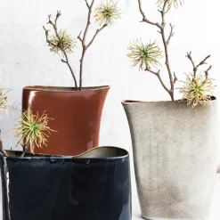 Terres De Reves Vase High Misty Grey Rusty