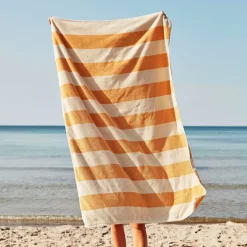 Terry Stripe badehåndkle 100 x 150 cm