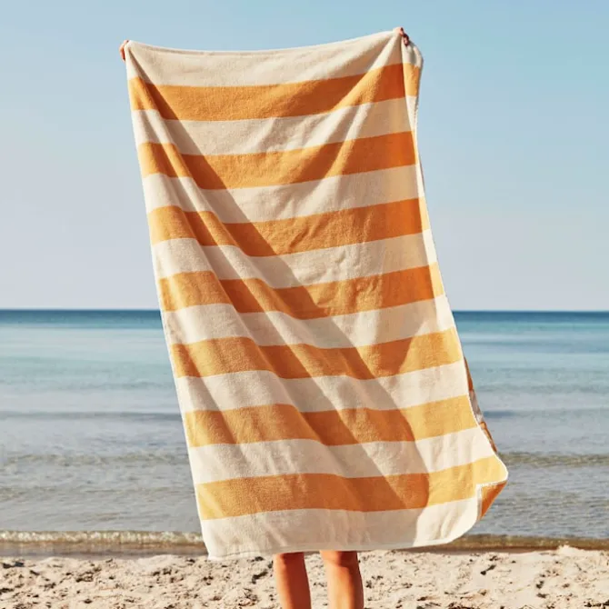 Terry Stripe badehåndkle 100 x 150 cm