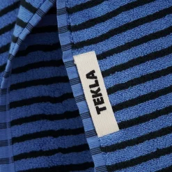 Terry Towel Black & Blue Stripes