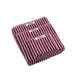 Terry Towel Red & Rose Stripes