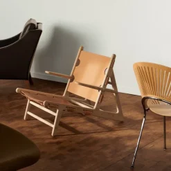 The Hunting Chair lenestol svartlakkert eik