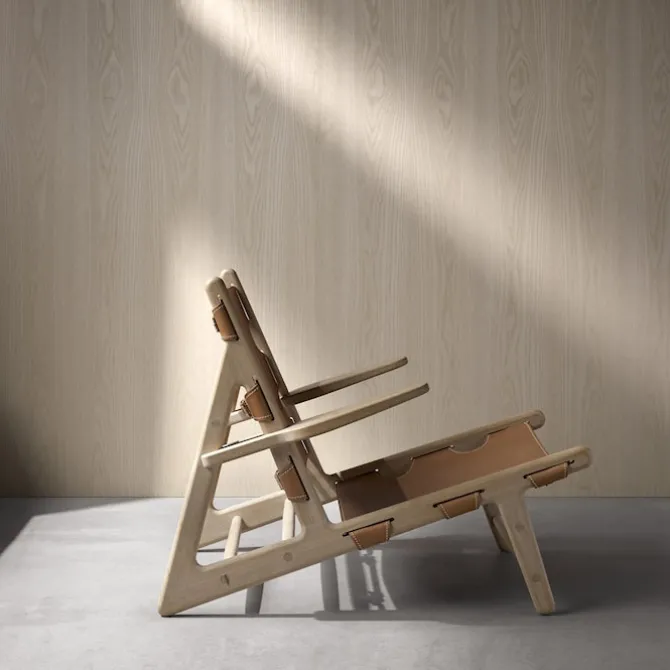 The Hunting Chair lenestol svartlakkert eik