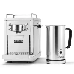 The Original Espresso Capsule Machine Rustfritt Stål + Milk Frother