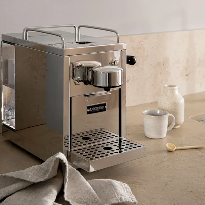 The Original Espresso Capsule Machine Rustfritt Stål + Milk Frother