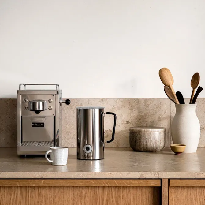 The Original Espresso Capsule Machine Rustfritt Stål + Milk Frother
