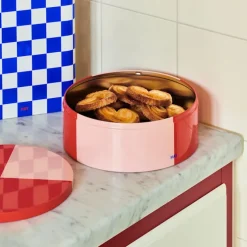 Tin oppbevaringskrukke Round