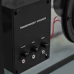 Transparent Speaker Red Cables
