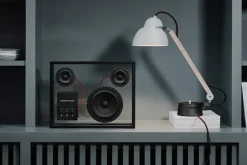 Transparent Speaker Red Cables