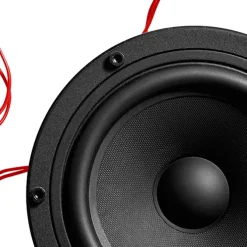 Transparent Speaker Red Cables