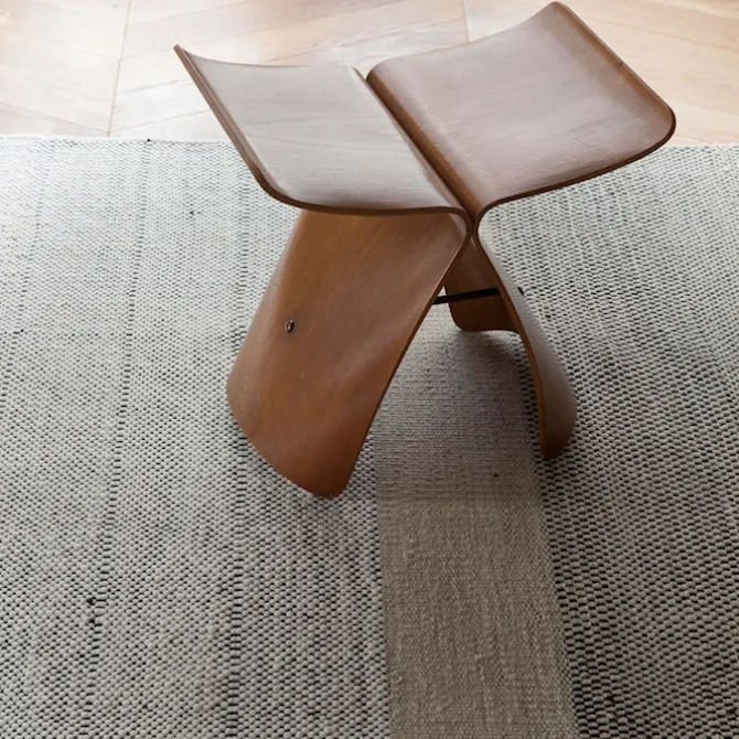 Tres Stripes Black Rug