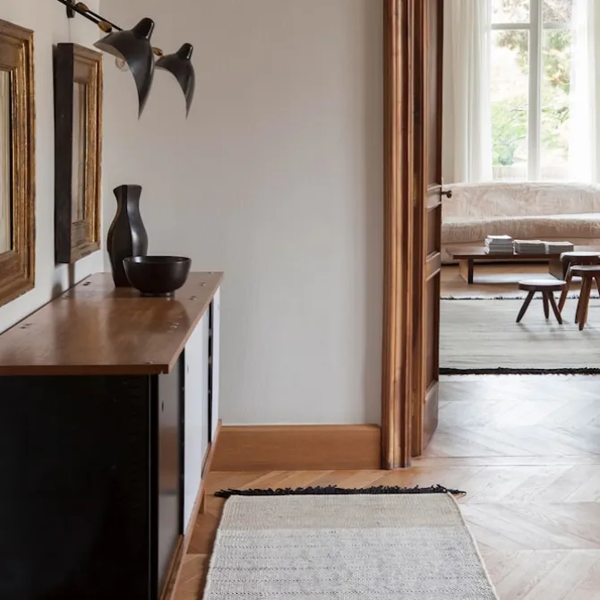 Tres Stripes Black Rug