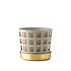 Trio Flower Pot Square - Beige