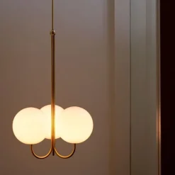 Triple Angle Pendant Satin Brass