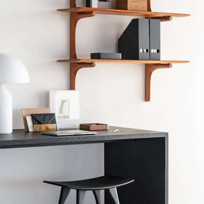 U Desk Black Oak