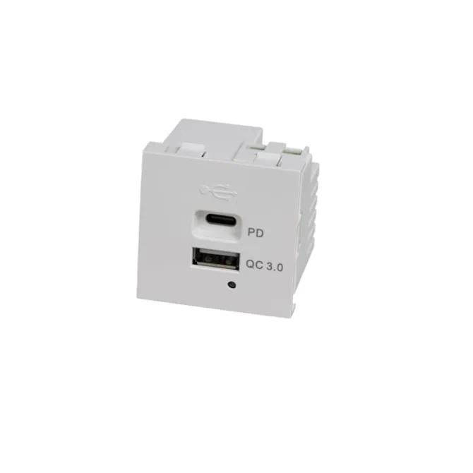 USB Module USB A + C Quickcharge 45 mm