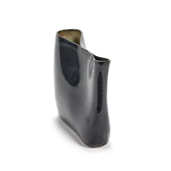 Vase Terres Low, Dark Blue/Misty Grey