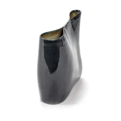 Vase Terres Low, Dark Blue/Misty Grey
